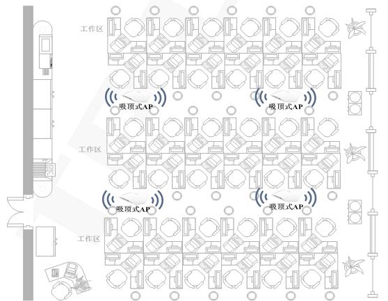 企業(yè)辦公樓無線AP部署圖